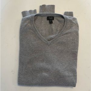 J. Crew Men’s Medium Tall Grey V-Neck Sweater Cashmere blend